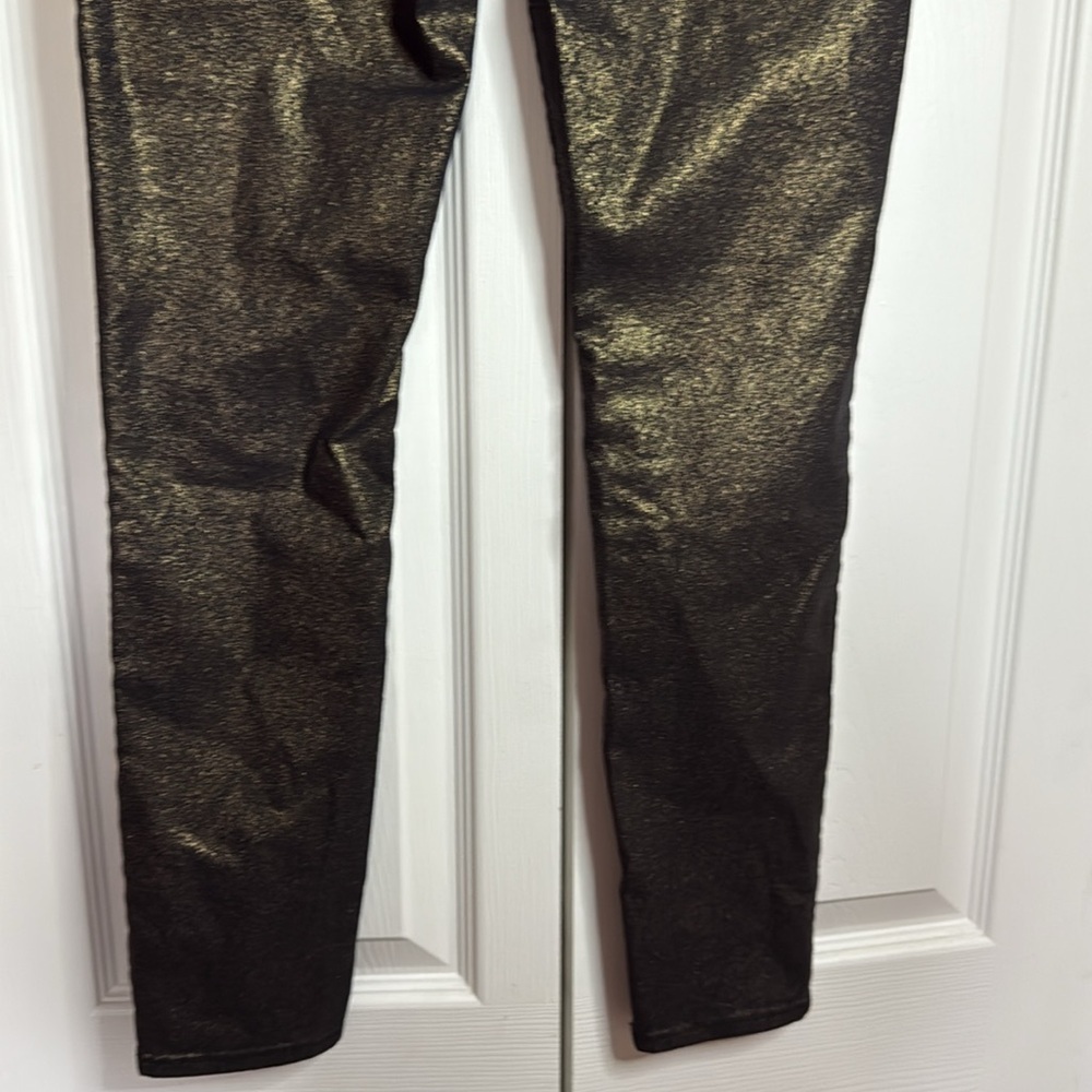 Frame Black and Gold Women's Jeans Le high Skinny Size 27 - Picture 6 of 9